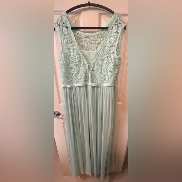 MINT Lace Bridesmaids Dress - Picture 2 of 11